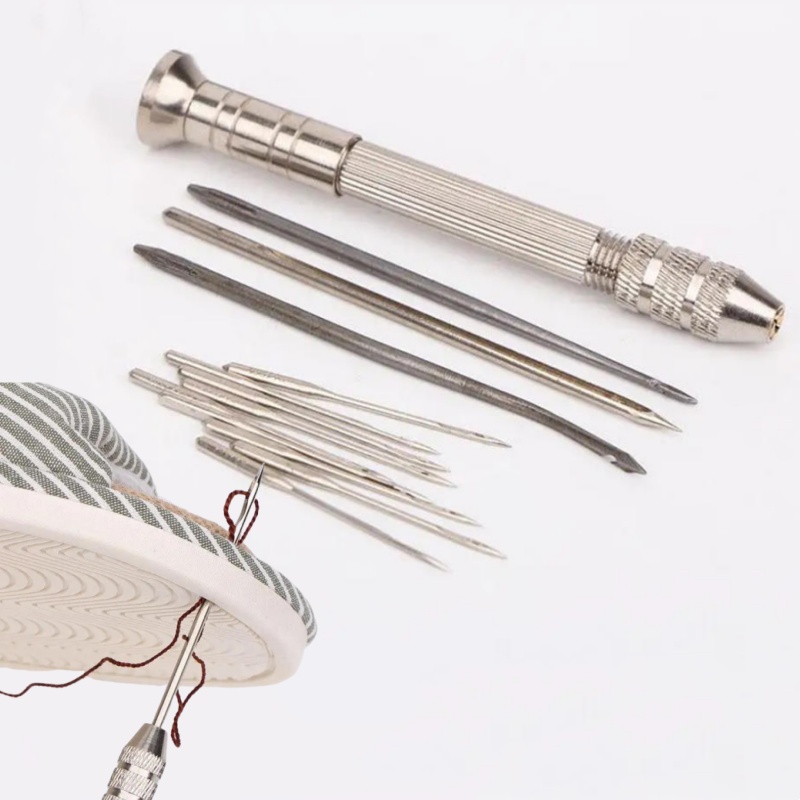 Punch Needle Handle - Leather Sewing Awl Repair Kit -