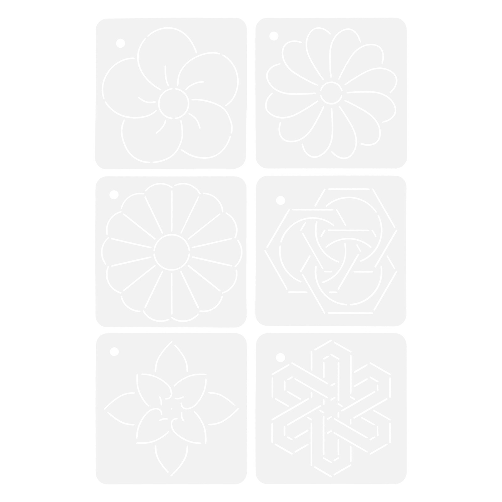Embroidery Tools - 6Pcs Quilting Templates Acrylic Sewing Ruler