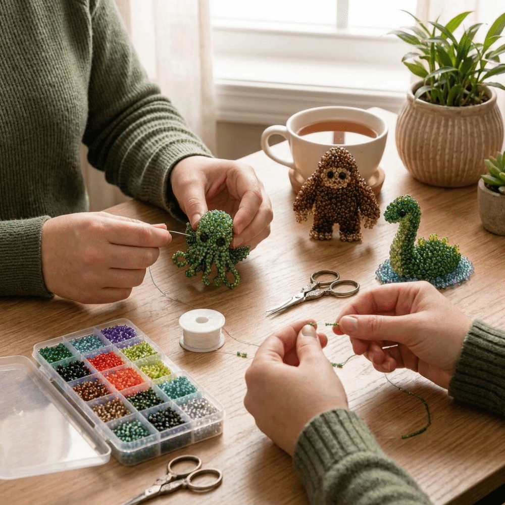 Embroidery Kit Set - Handmade DIY Animal Bead Embroidery Kit