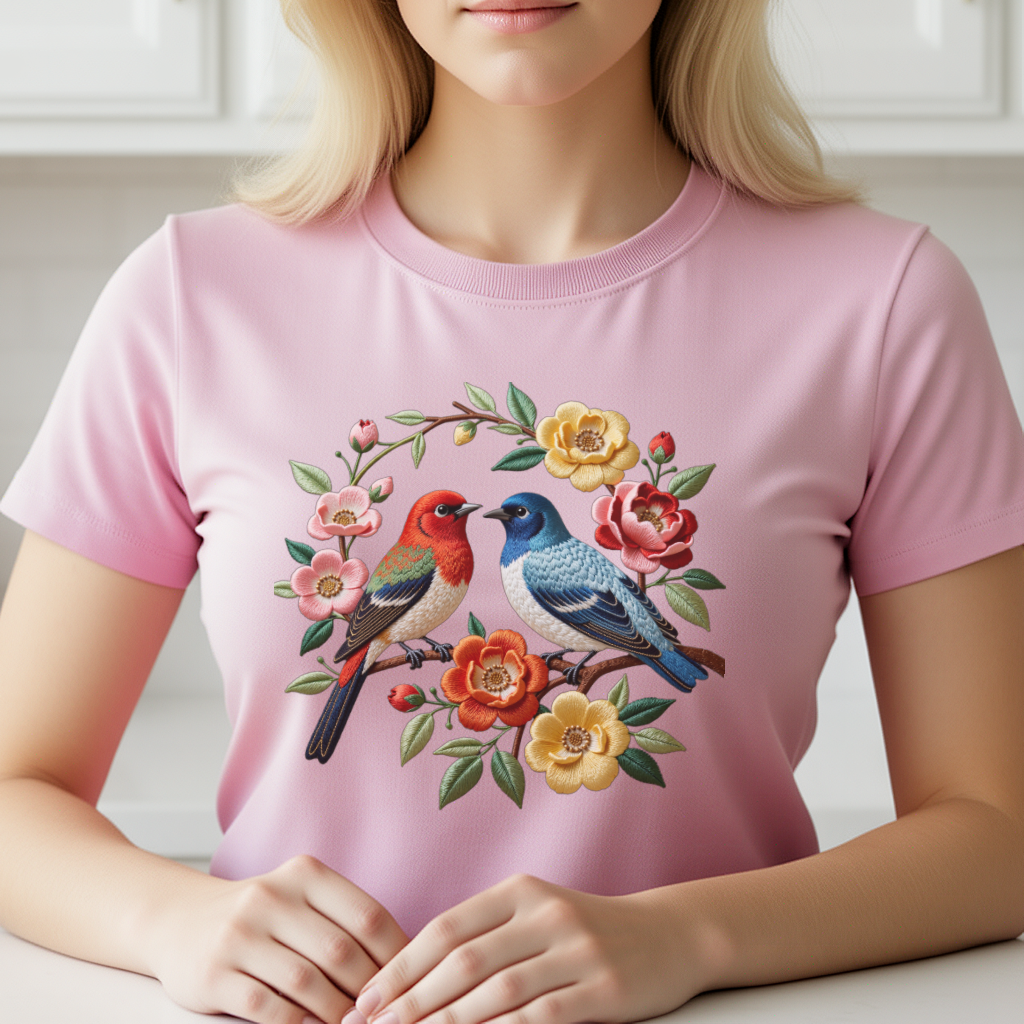 Embroidery Ideas - 1 Piece of Bird Pattern Clothing