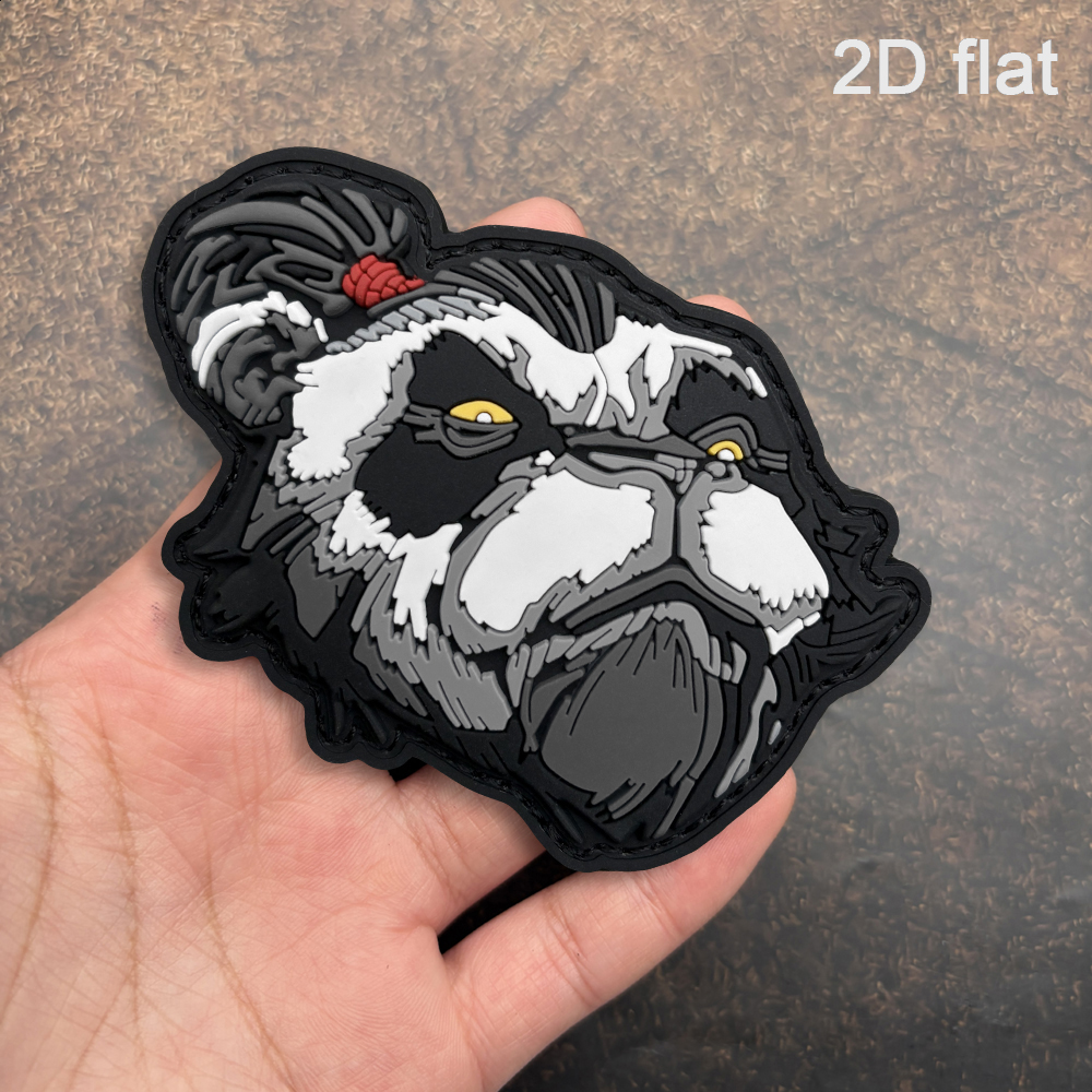 Embroidery Effect - A Red String Panda Pvc Material