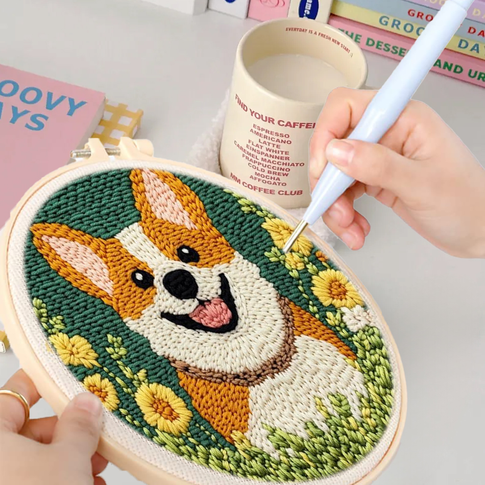 Punch Needle Handle - GATYZTORY punch needle embroidery Cartoon Cute
