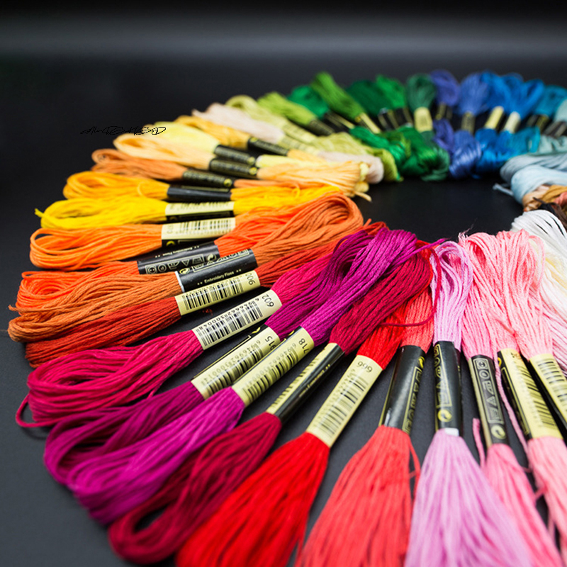 Embroidery Tools - 24/100/50 Multicolor Cross Stitch Threads Cotton