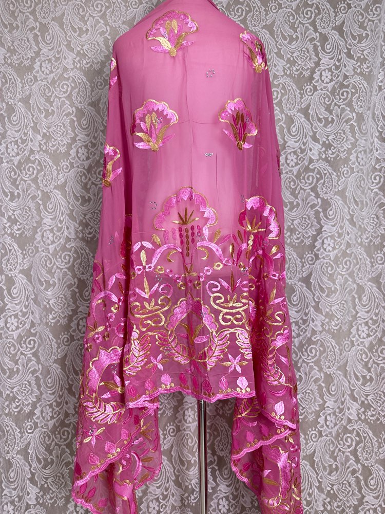 Embroidery Hijab - African Muslim Hijab Scarf Wholesale 2mx1m