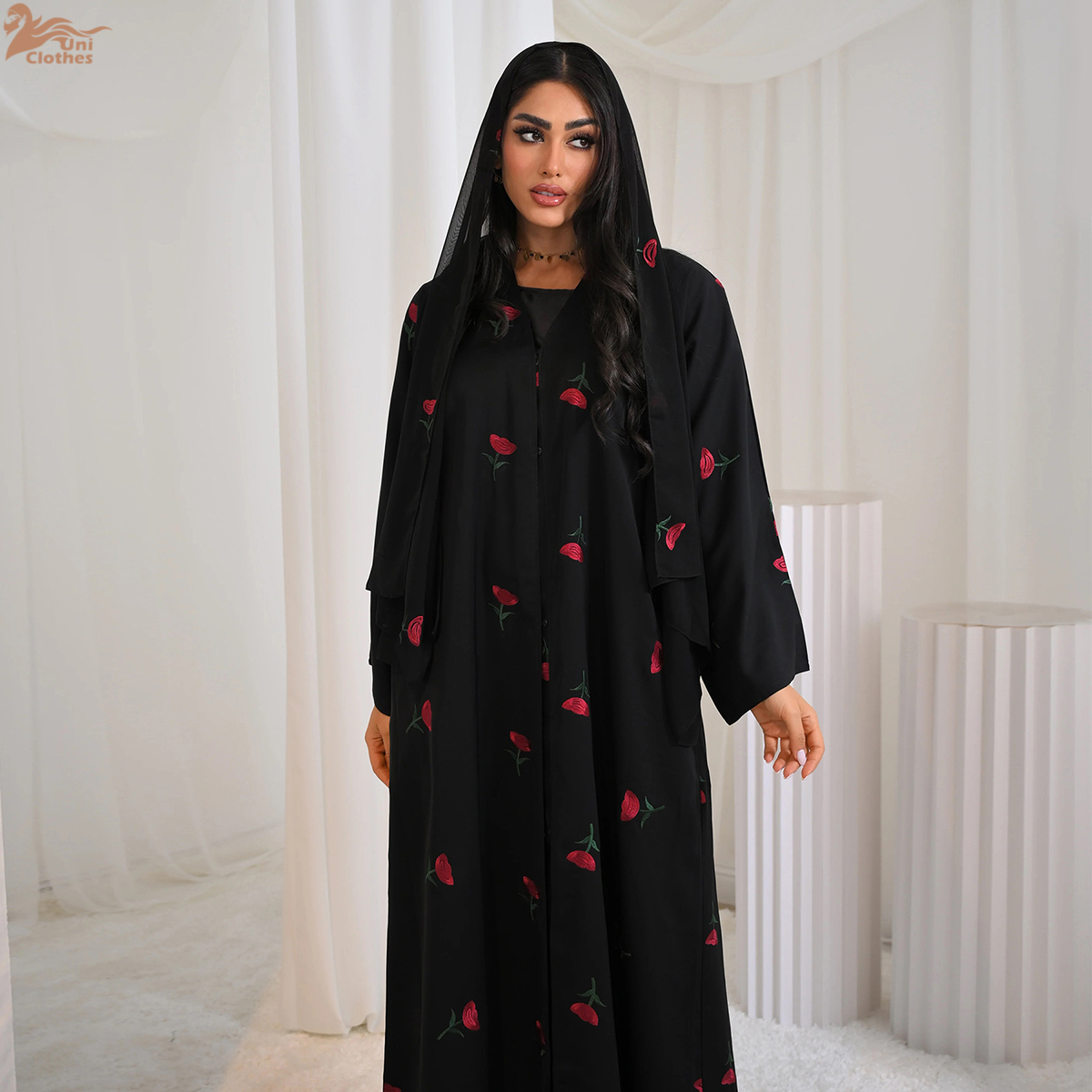 Embroidery Hijab - Uni Abaya 2025 Women's Clothing New