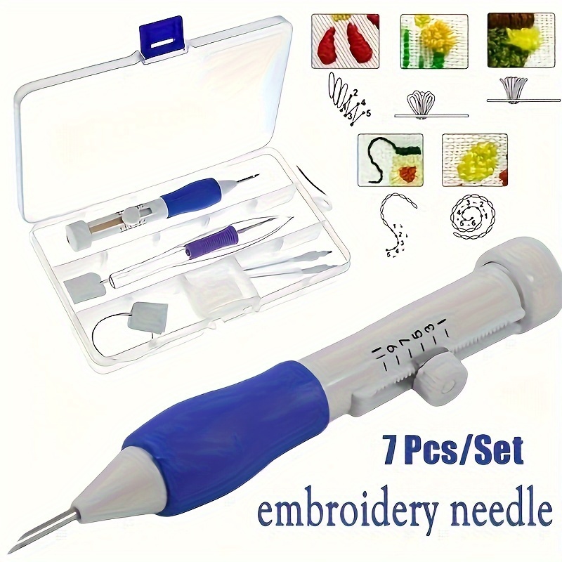 Embroidery Needle - 7-Piece Embroidery Punch Needle Sewing Tool
