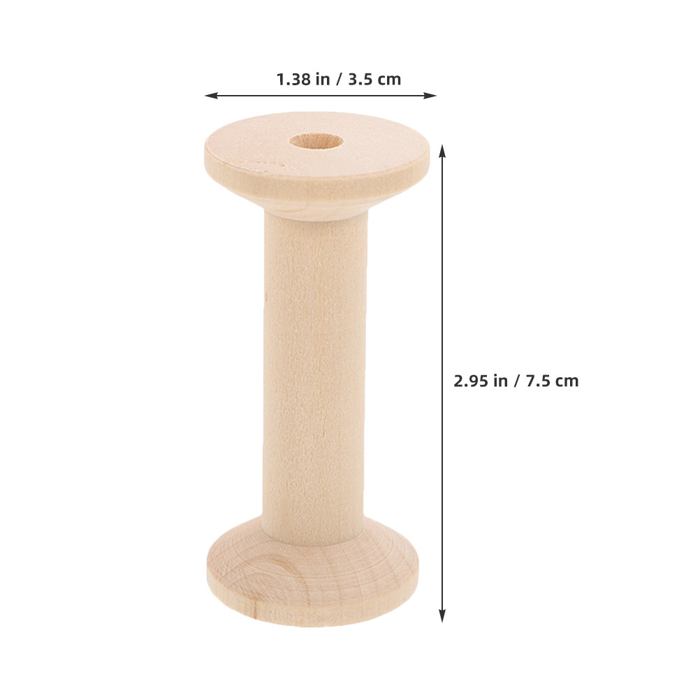 4Pcs Wooden Thread Spools Set  – обзор и цена Embroidery Yarn