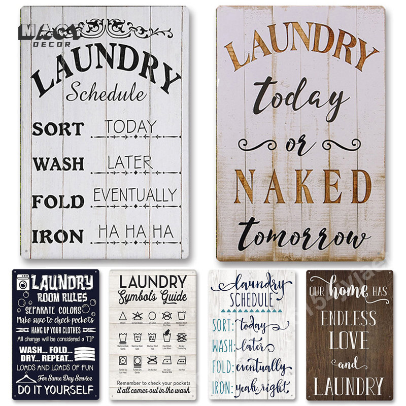 Slogan Metal Tin Sign Laundry  – обзор и цена Embroidery Water