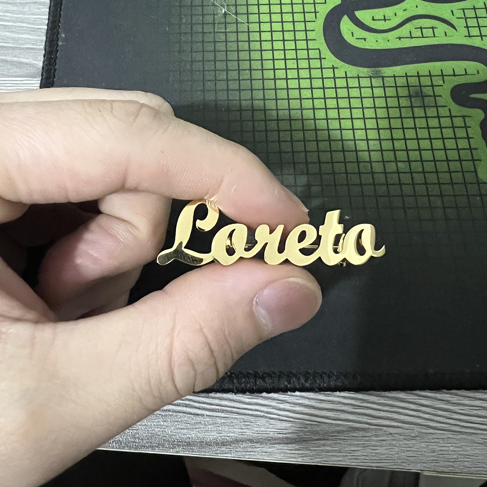 Custom name brooch interwoven  – обзор и цена Embroidery Kaftan