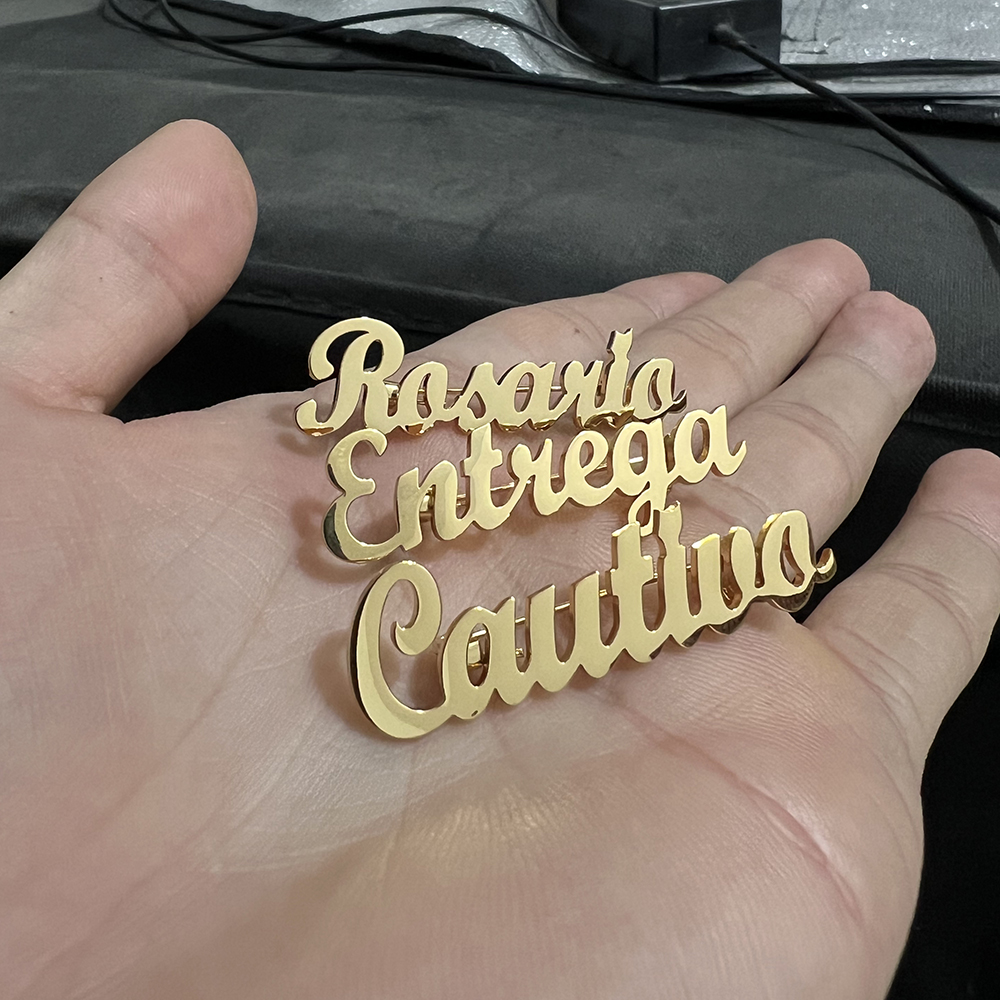 Custom name brooch interwoven  – обзор и цена Embroidery Kaftan