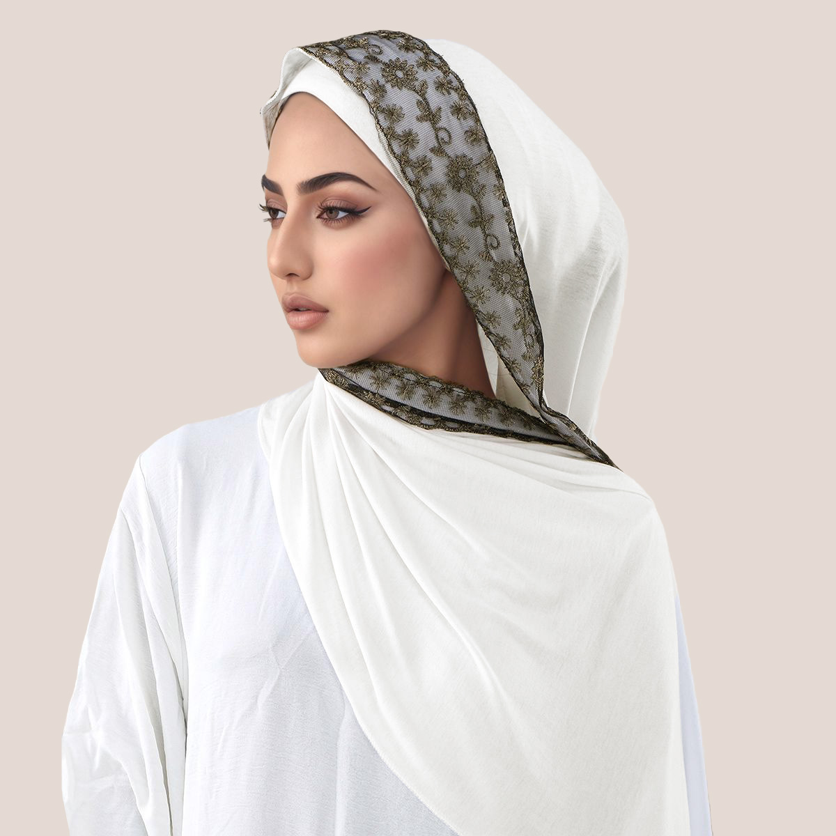 Lace Embroidery Cotton Jersey  – обзор и цена Embroidery Hijab
