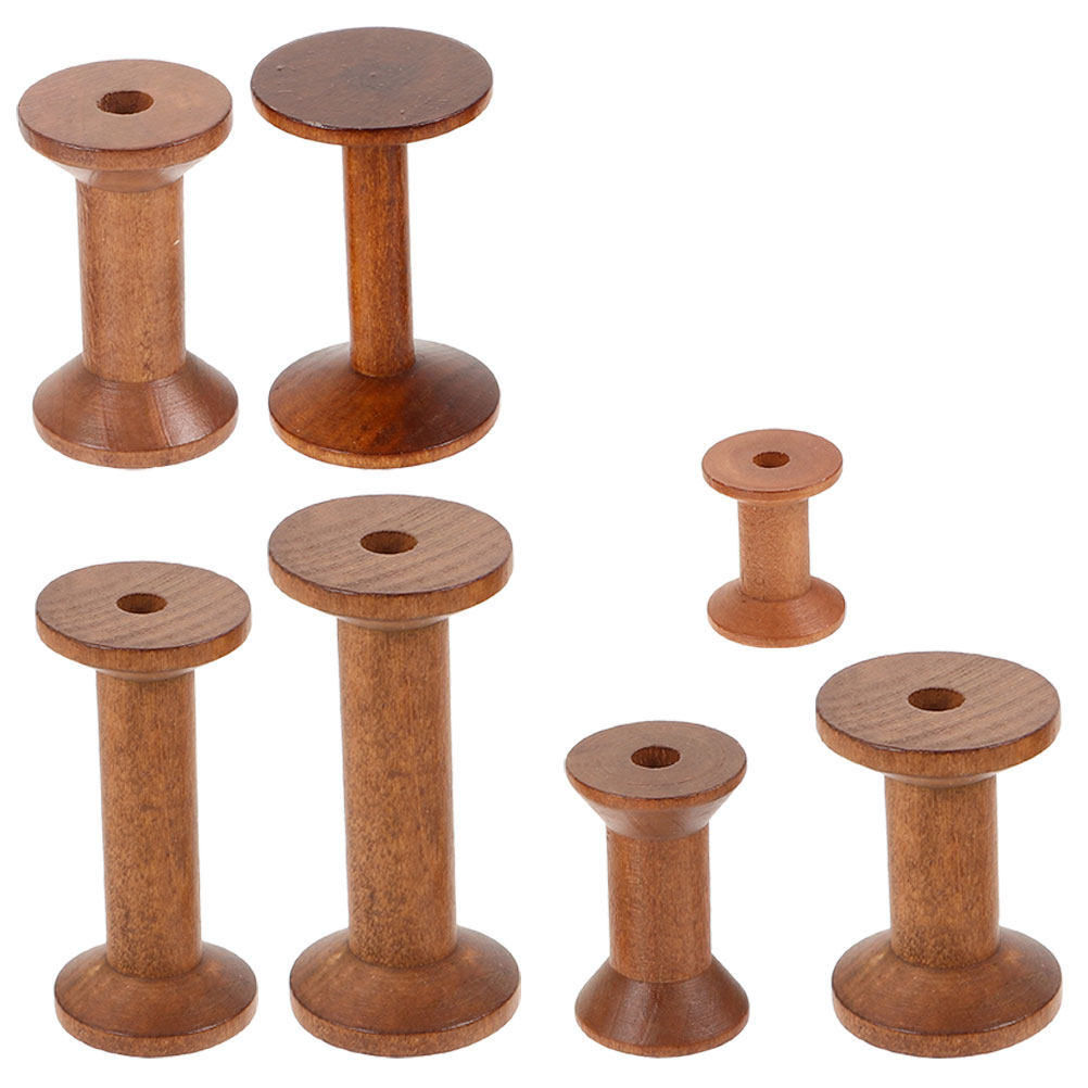 7Pcs Wooden Thread Spools Empt – обзор и цена Embroidery Yarn