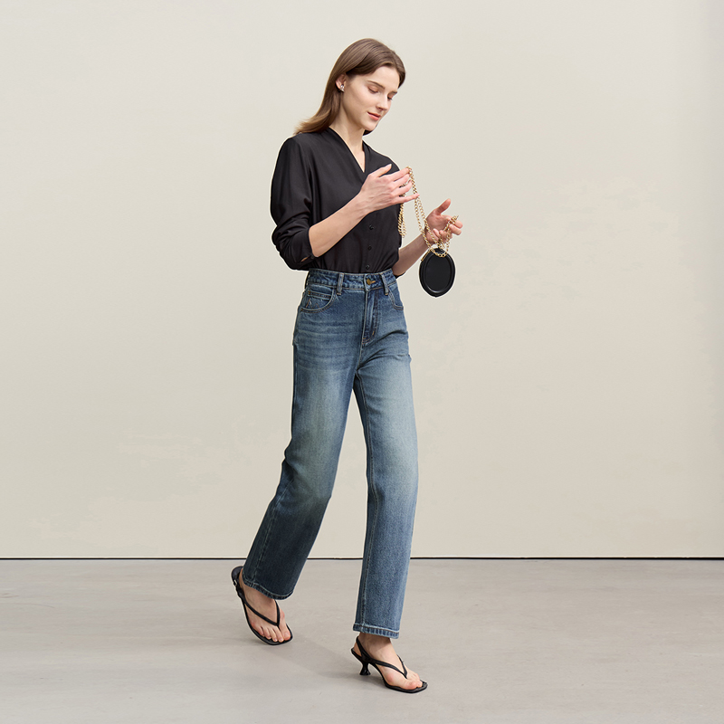 Amii Women's Jeans 2026 Summer – обзор и цена Embroidery Effect