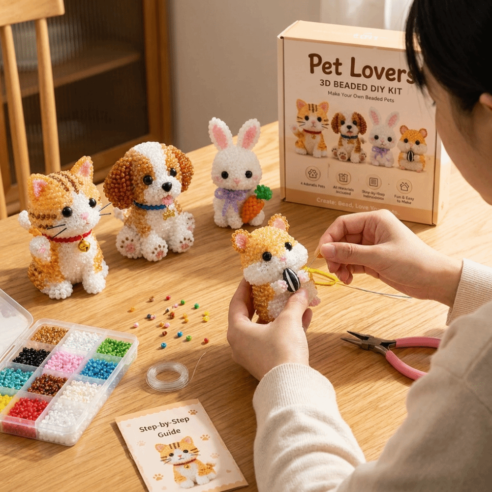 Handmade DIY Animal Bead Embro – обзор и цена Embroidery Kit Set