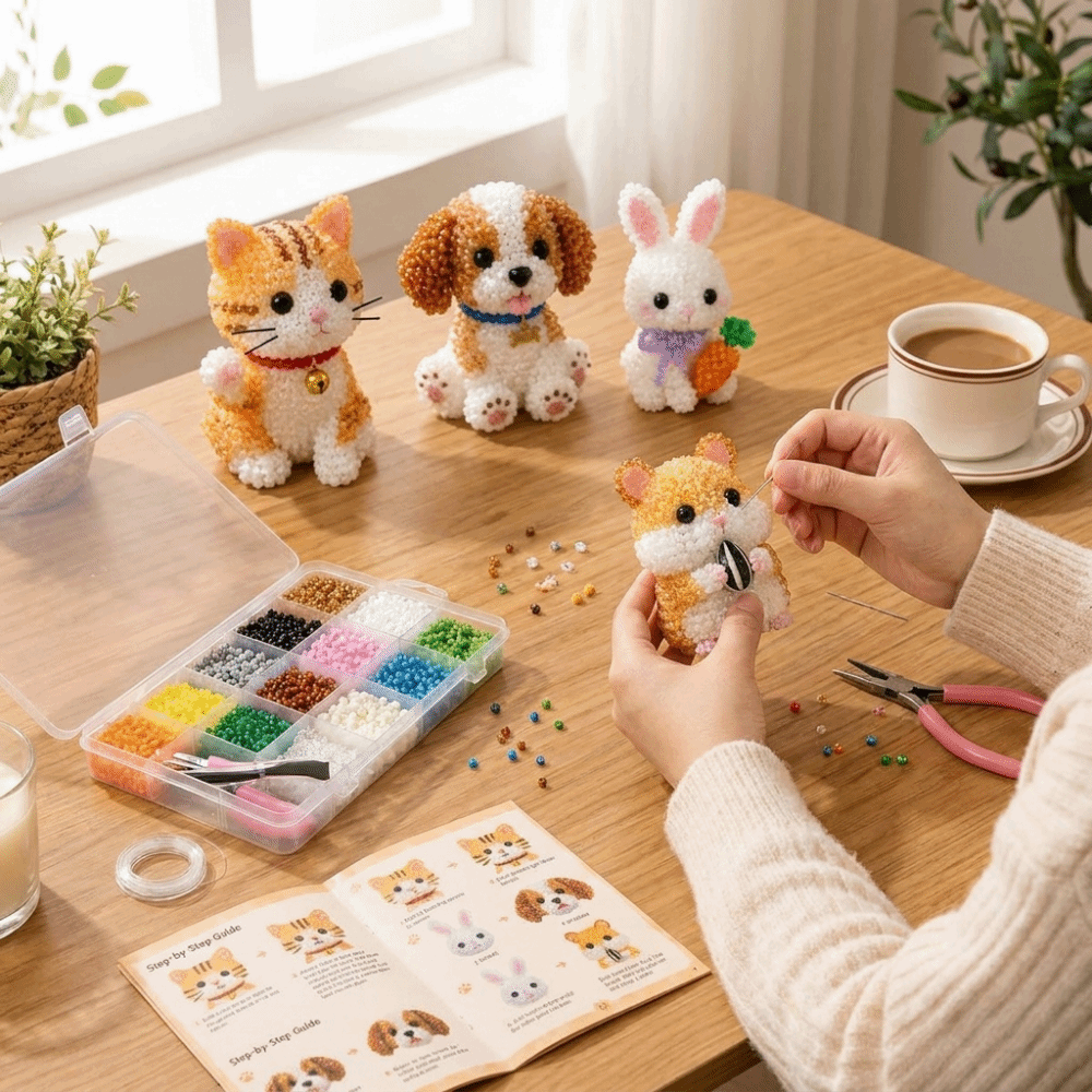 Handmade DIY Animal Bead Embro – обзор и цена Embroidery Kit Set