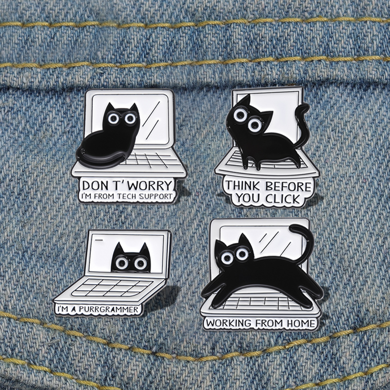 Black Cat Enamel Pins Custom T – обзор и цена Embroidery House