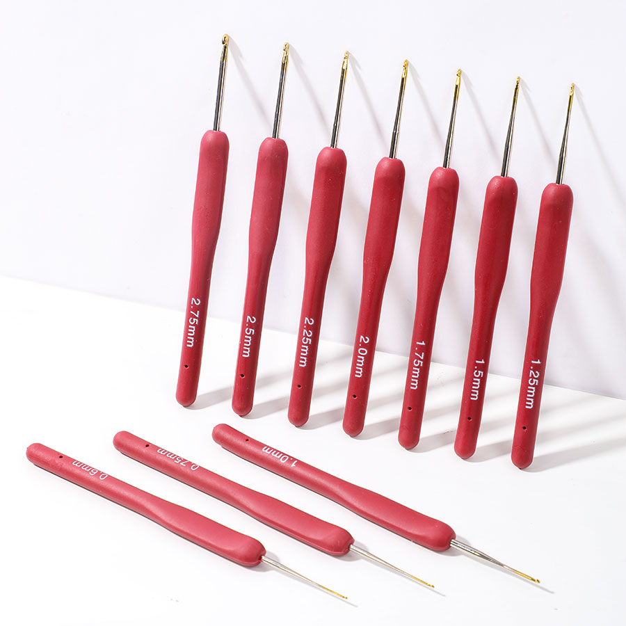 10pcs Red Crochet Set Kit Sili – обзор и цена Embroidery Needle