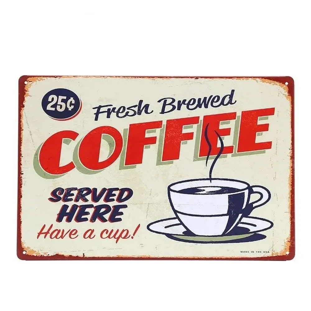 Plaque Metal Signs Drink Coffe – обзор и цена Embroidery Water