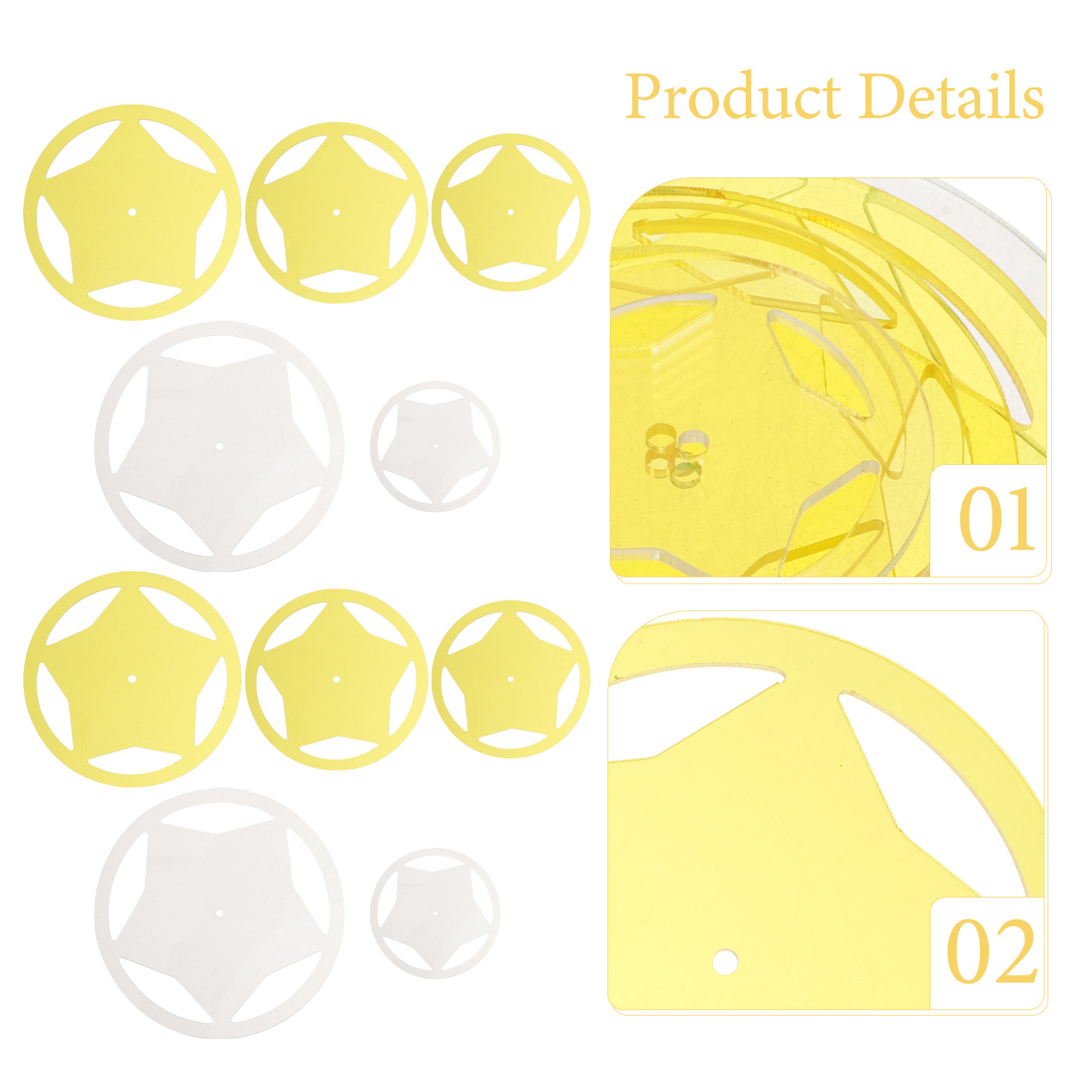 5Pcs Quilting Template Acrylic – обзор и цена Embroidery Tools