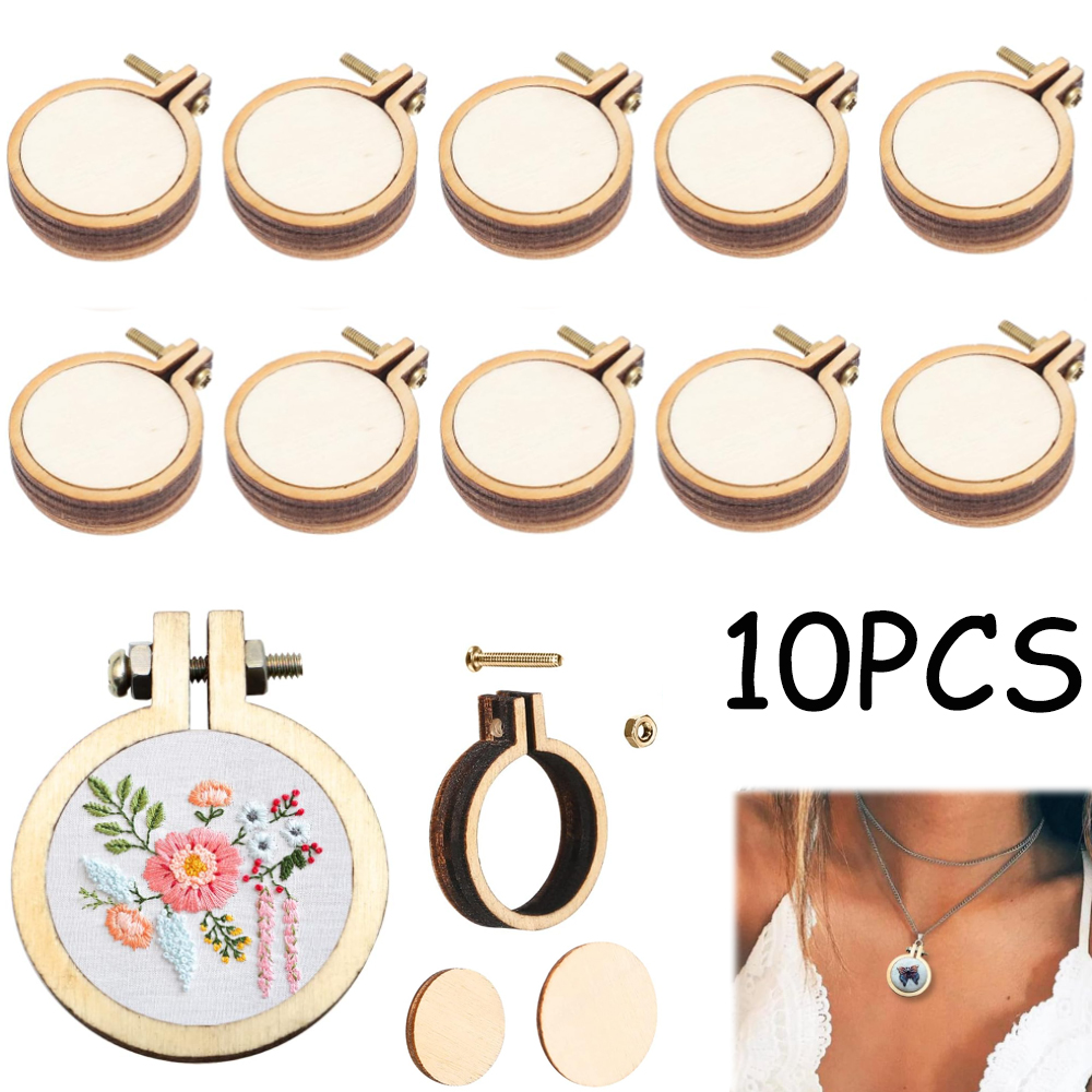 10Pcs/Set Wooden Mini Embroide – обзор и цена Embroidery Zone