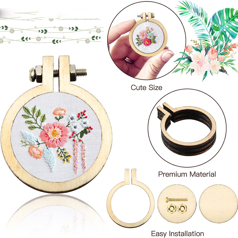 10Pcs/Set Wooden Mini Embroide – обзор и цена Embroidery Zone