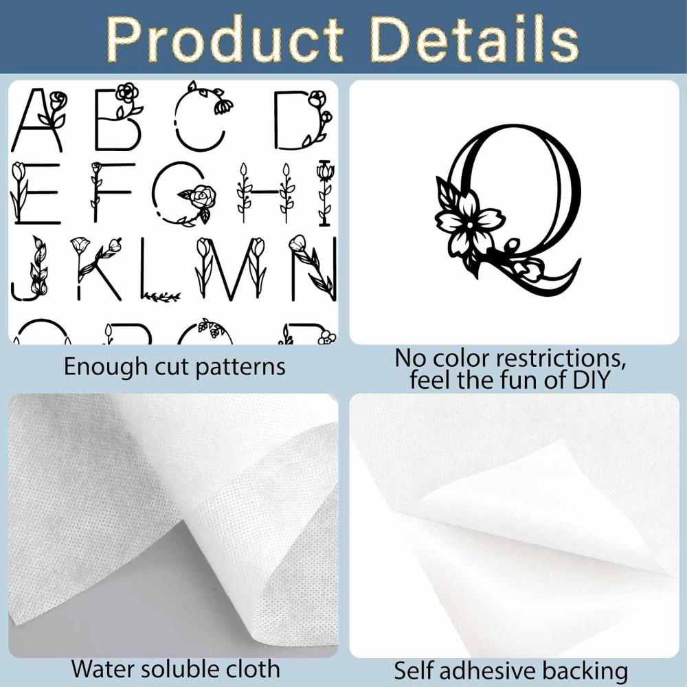 Letter A-Z Water Soluble Embro – обзор и цена Embroidery Water