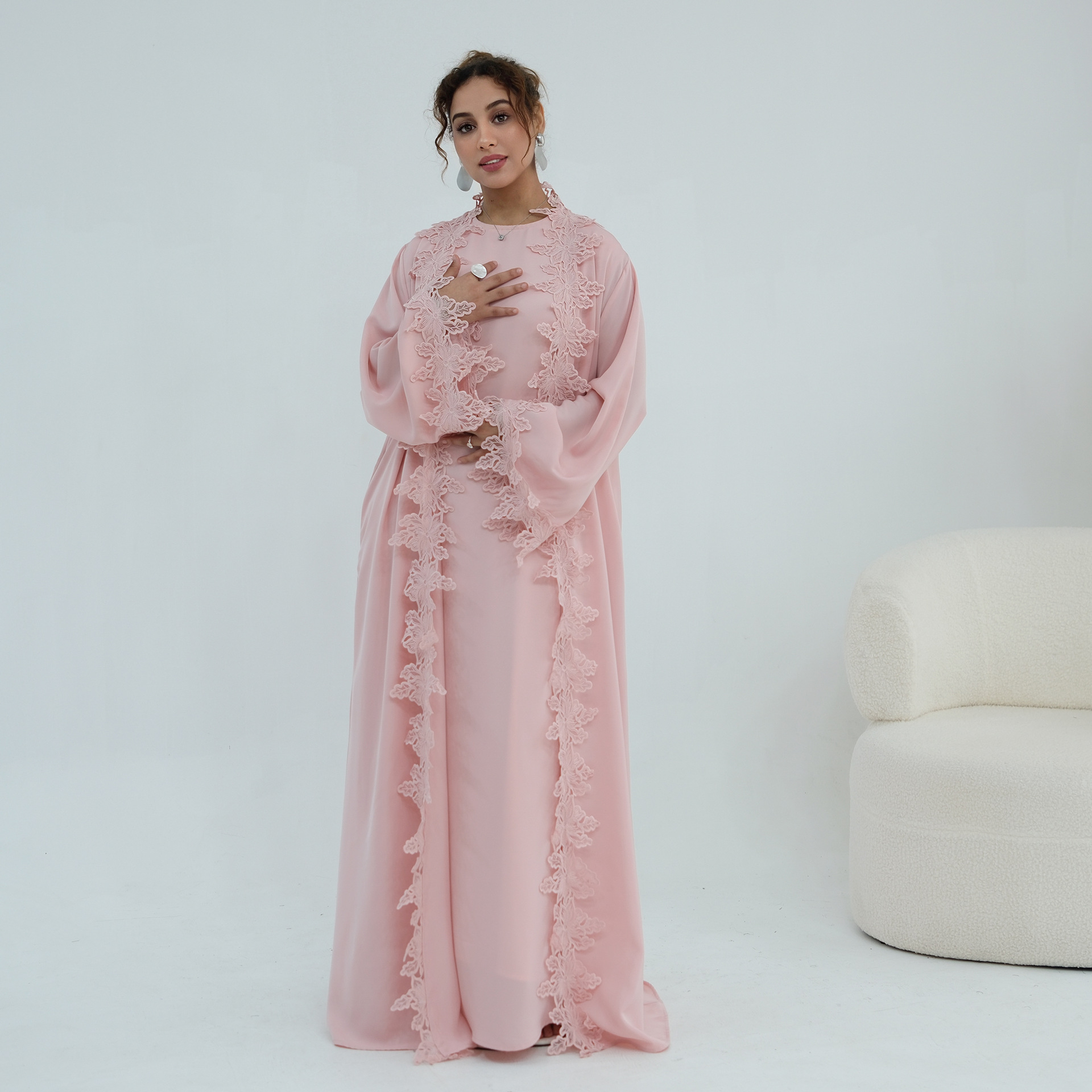 Eid Ramadan Flower Embroidery  – обзор и цена Embroidery Kaftan