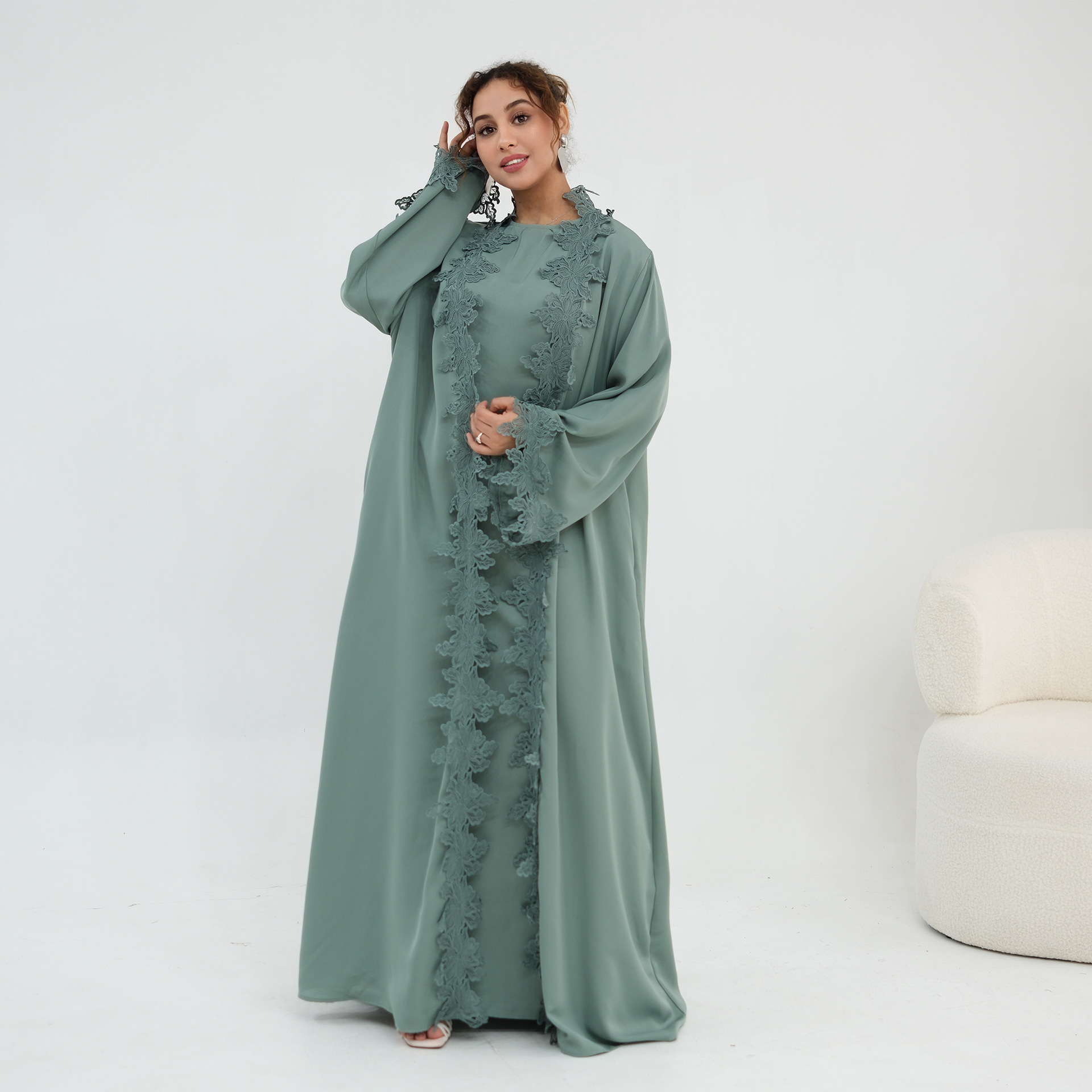 Eid Ramadan Flower Embroidery  – обзор и цена Embroidery Kaftan