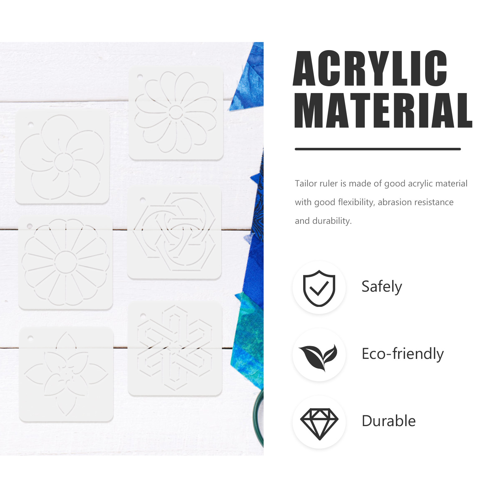 6Pcs Quilting Templates Acryli – обзор и цена Embroidery Tools