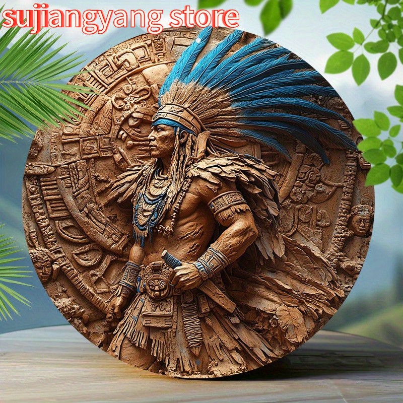 1pc Aztec Warrior 8-Inch Round – обзор и цена Embroidery Water