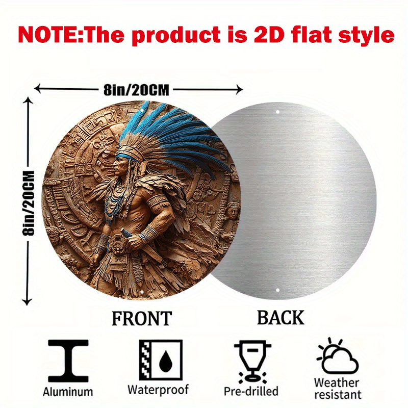 1pc Aztec Warrior 8-Inch Round – обзор и цена Embroidery Water