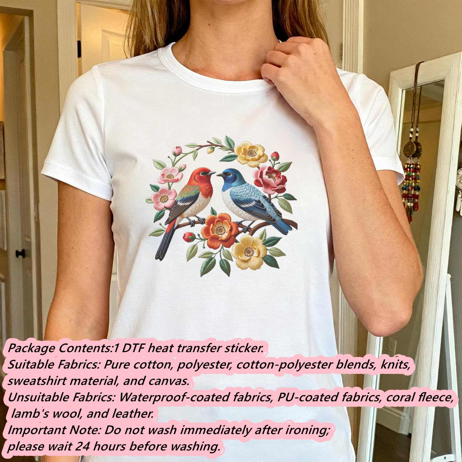 1 Piece of Bird Pattern Clothi – обзор и цена Embroidery Ideas
