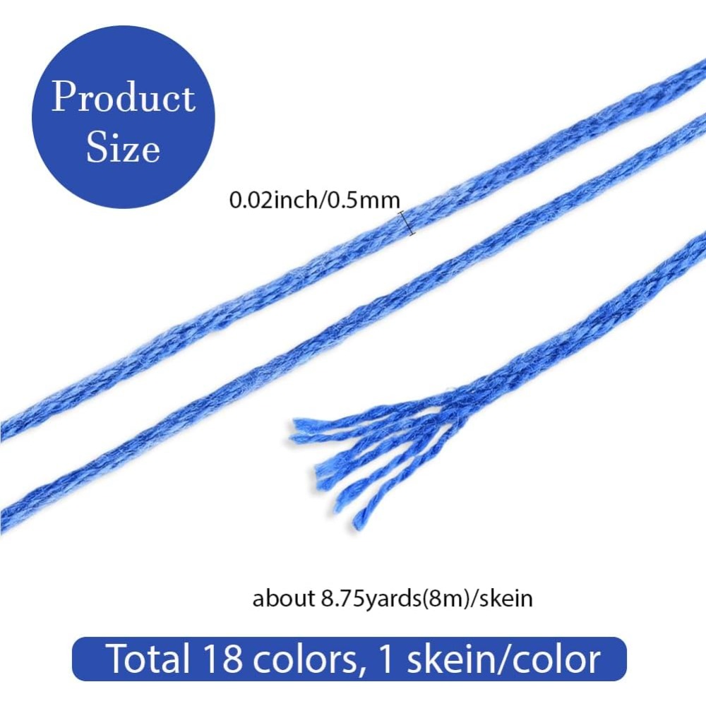 18 Skeins 6 Strands Colorful V – обзор и цена Embroidery Bracelet