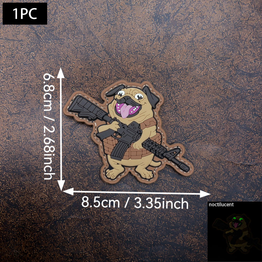 A Pug Dog Pvc Patch, Soft Rubb – обзор и цена Embroidery Effect