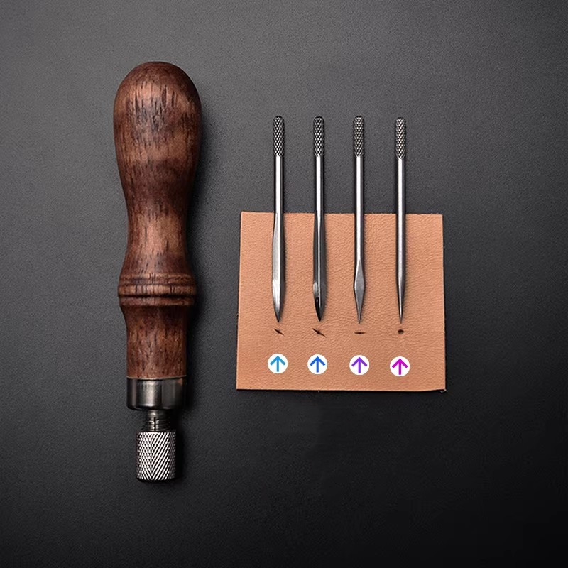 4-in-1 Leather Punch Awl Set w – обзор и цена Punch Needle Handle