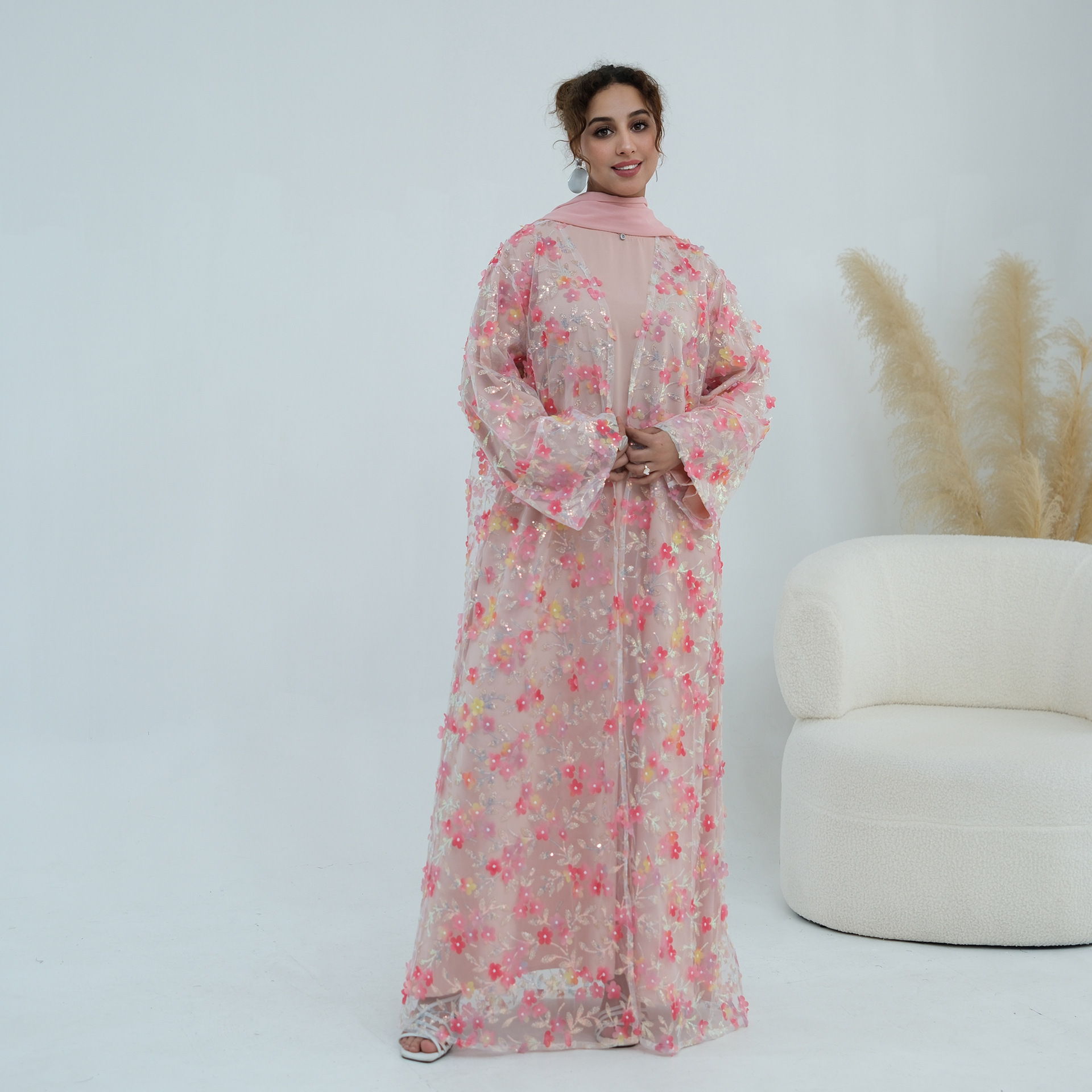 2026 Luxury Abaya EID 3D Flora – обзор и цена Embroidery Hijab