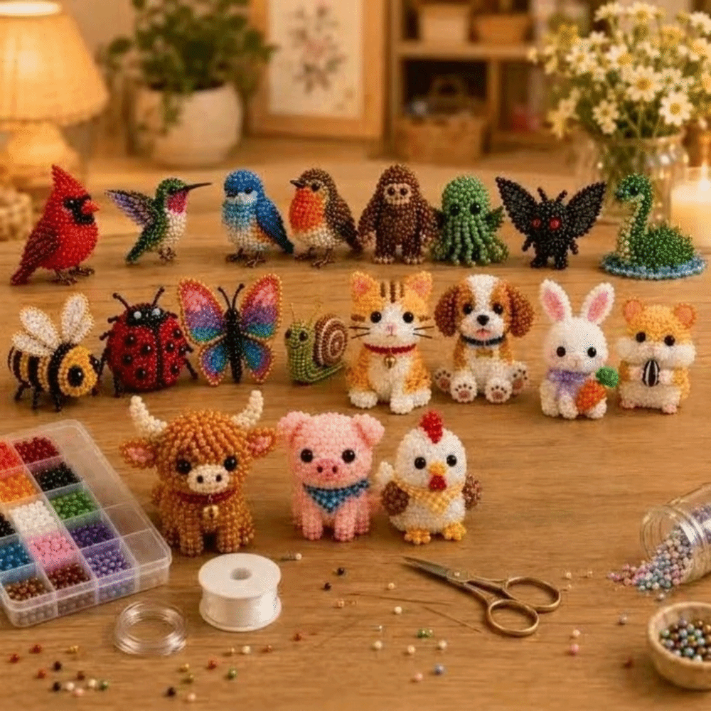 Handmade DIY Animal Bead Embro – обзор и цена Embroidery Kit Set