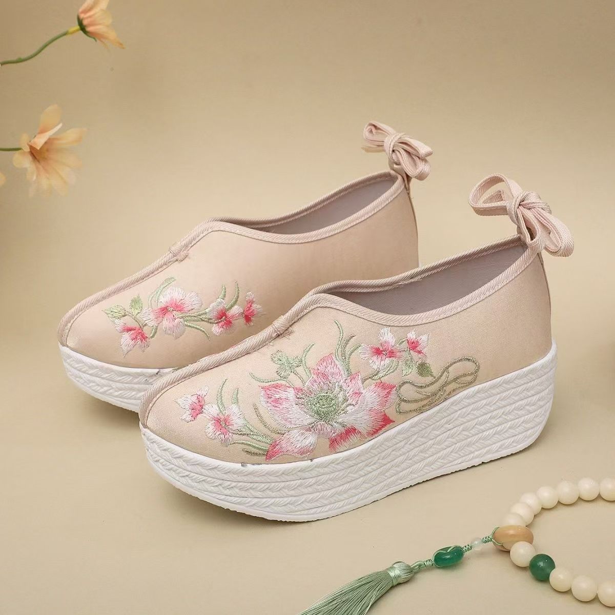 Woman Ethnic Style Wedges Embr – обзор и цена Embroidery Shoes