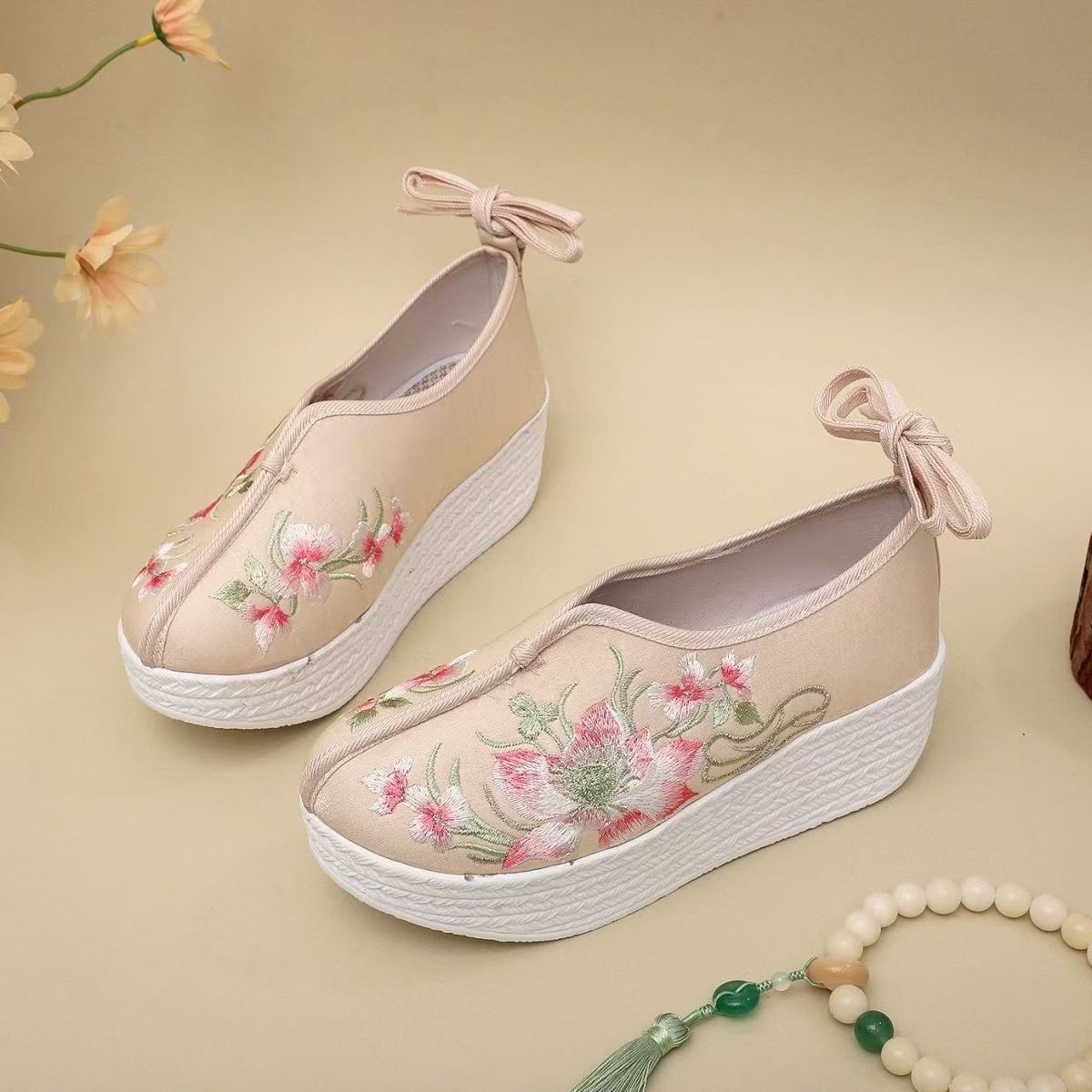 Woman Ethnic Style Wedges Embr – обзор и цена Embroidery Shoes