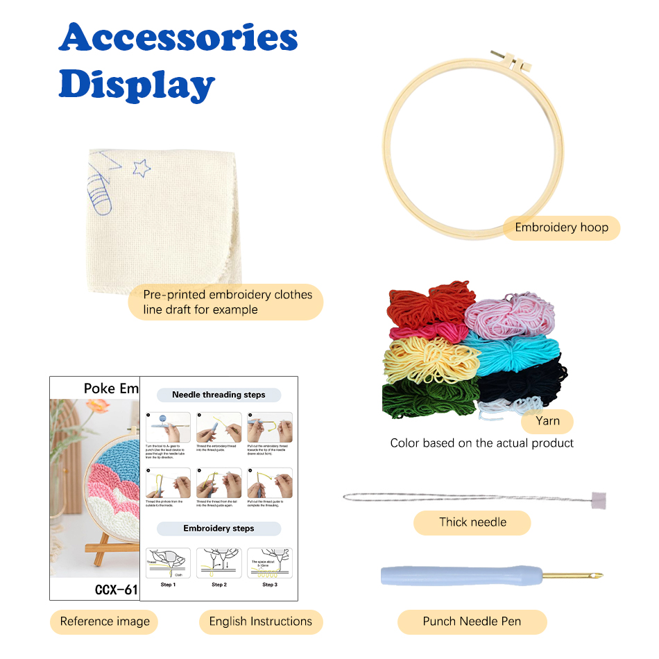 GATYZTORY punch needle embroid – обзор и цена Punch Needle Handle