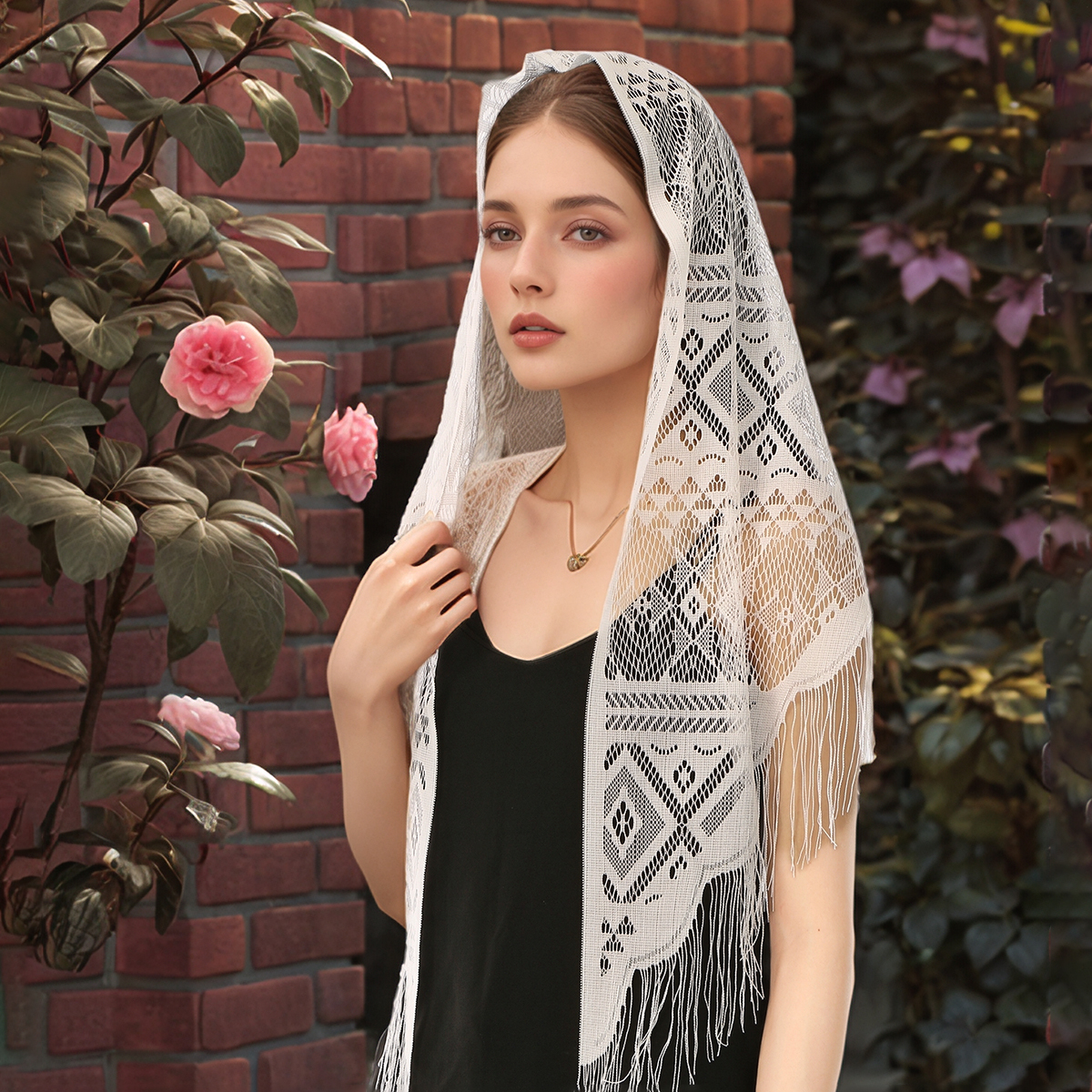 Fashion Lace Embroidery Triang – обзор и цена Embroidery Hijab