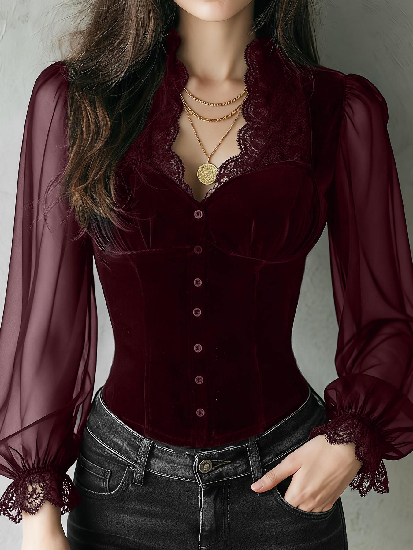Ladies Solid Color Lace Trim F – обзор и цена Embroidery Online