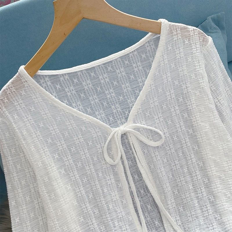 2026 White Tie Up Summer Cardi – обзор и цена Embroidery Online