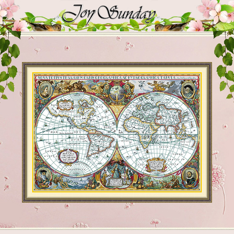 World Map Patterns Counted Cro – обзор и цена Embroidery Tas