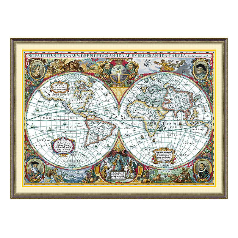 World Map Patterns Counted Cro – обзор и цена Embroidery Tas