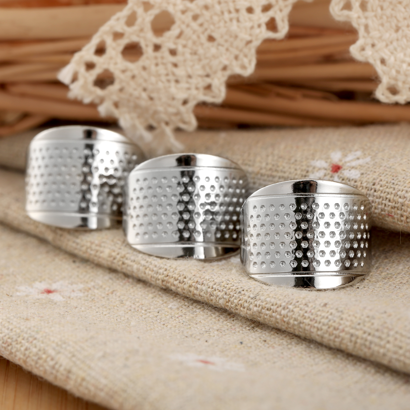 3Pcs/lot Sewing Thimbles Ring  – обзор и цена Embroidery Zone