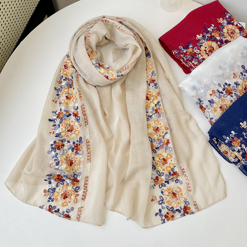 2025 New Soft Cotton Hijab Sca – обзор и цена Embroidery Hijab