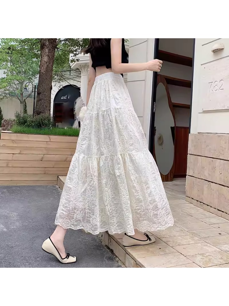 plus Size Women's High Waist A – обзор и цена Embroidery Effect