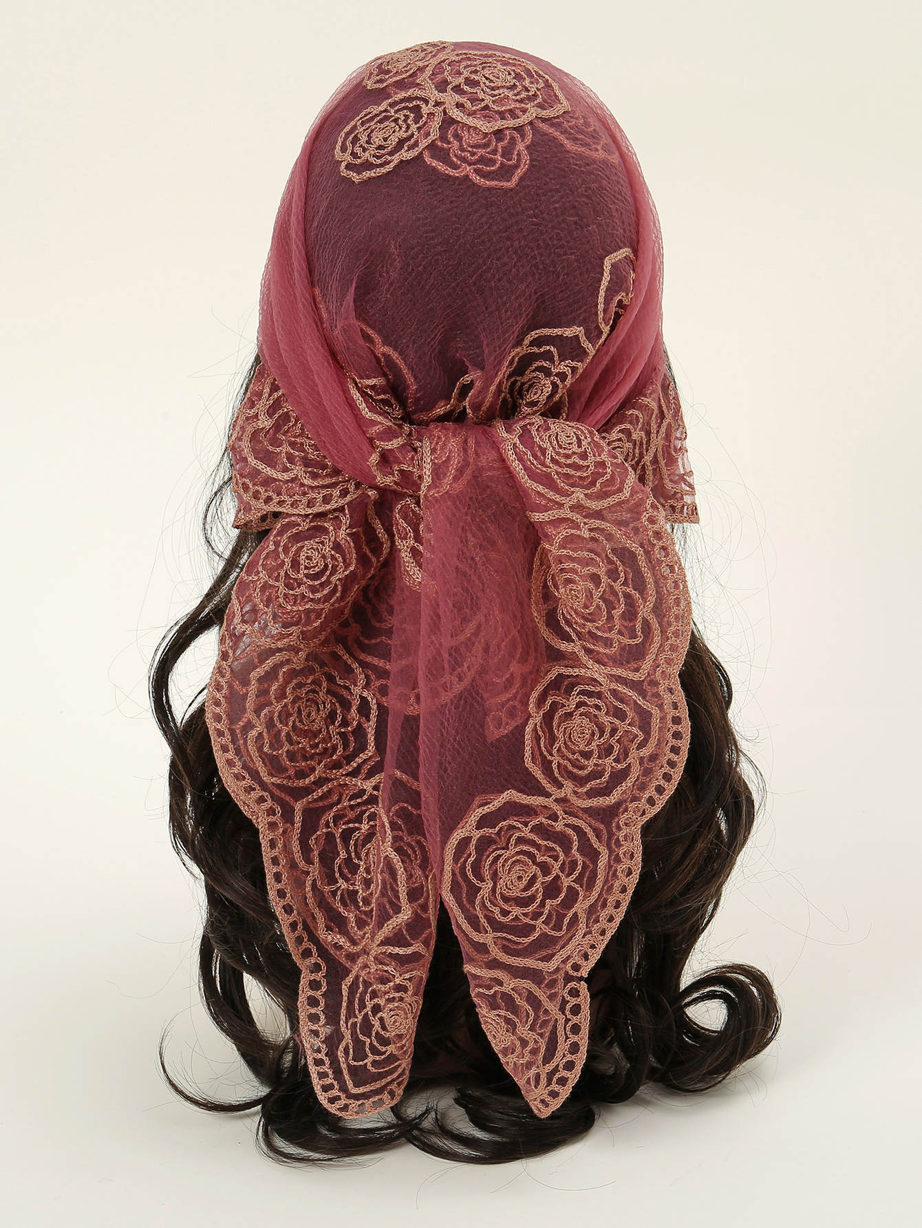 80*80cm Lace Square Bandanas S – обзор и цена Embroidery Hijab