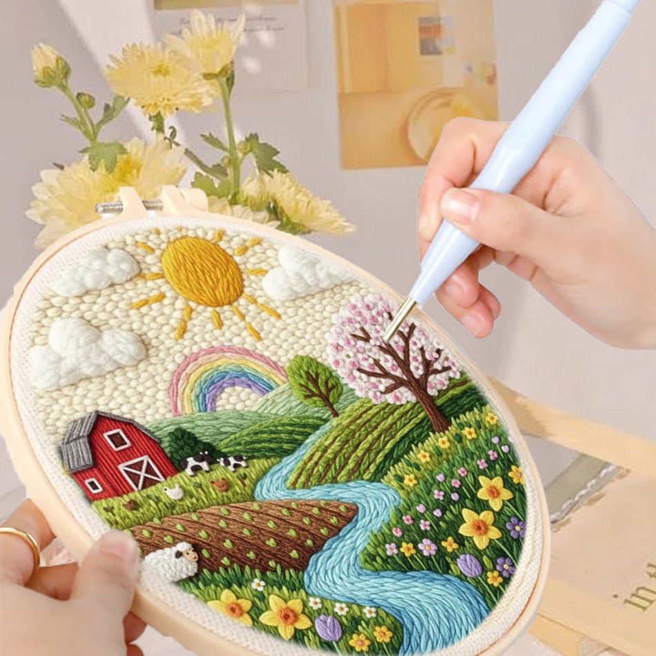 20x20cm Scenery Punch Needle E – обзор и цена Punch Needle Handle